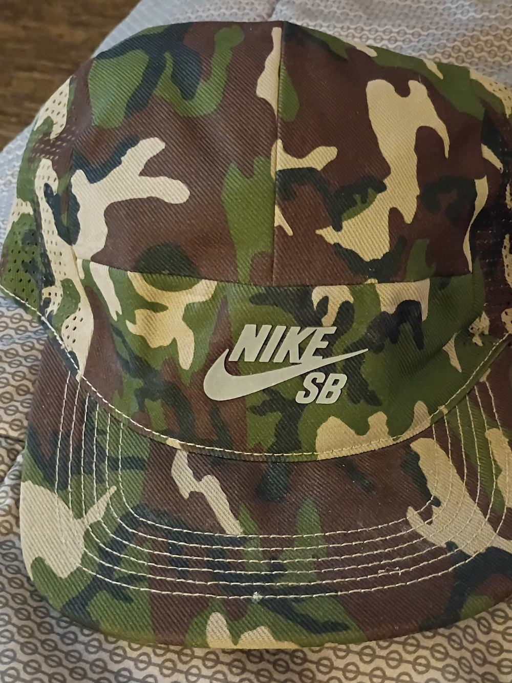 Nike SB Camo Five-Panel Cap - Green/Brown